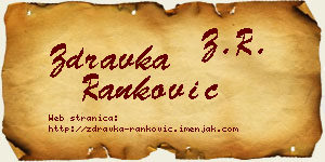 Zdravka Ranković vizit kartica